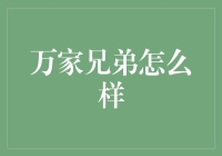 万家兄弟：如果兄弟情深能排名，我们一定是神仙眷侣级别