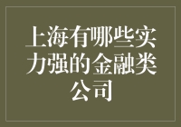 上海有哪些实力强劲的金融类公司？