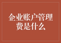 企业账户管理费的定义与策略解析