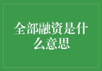 全部融资是什么意思？——一个投资人视角下的幽默解读