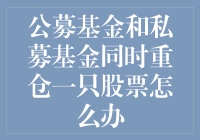 公募基金和私募基金双生共舞，重仓同一只股票怎么办？