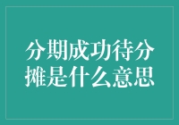 分期成功待分摊：金融产品解析与用户策略指南