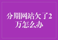 分期网站欠了2万怎么办：理性分析与专业建议