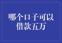 寻找适合的借款通道：哪个口子可以借款五万？