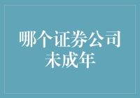 哪个证券公司未成年？揭秘证券市场的成长轨迹与未来展望