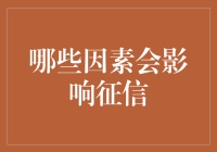 征信考量因素：构建个人信用评价体系的关键因素