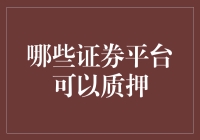 网络证券平台质押服务解析：哪些平台可提供？