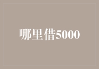 探寻多元化的借贷渠道：5000元借款的智慧选择