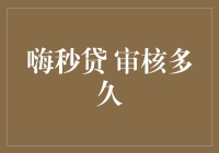 嗨秒贷审核流程全解析：速度与体验新维度