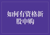 如何有资格参加新股申购：一个新手的奇幻冒险