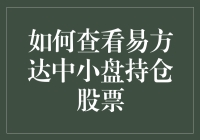 查阅易方达中小盘基金持仓股票：一份详尽指南