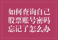 如何处理忘了自己的股票账号密码？一种专业的方法