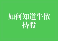 如何通过财务报表和市场动态精准锁定牛散持股？