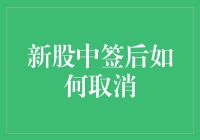 新股中签后如何取消：一份详尽的操作指南