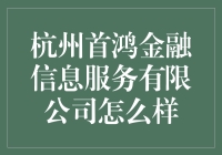 杭州首鸿金融信息服务有限公司：互联网金融的创新者