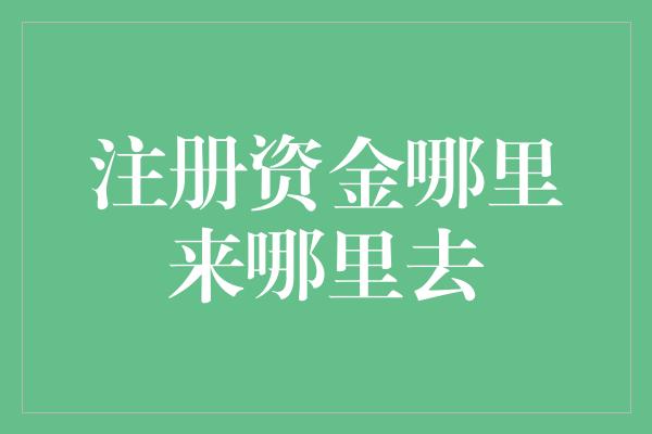 注册资金哪里来哪里去