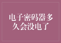 电子密码器多久没电：电池替代方式与延长使用时间策略