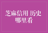 哦？芝麻信用历史哪儿看？