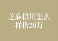 芝麻信用怎么样借20万：探究芝麻信用贷款的申请条件及流程