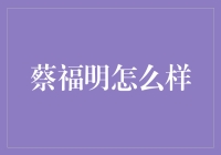 蔡福明的奇遇记：从武侠高手到IT精英