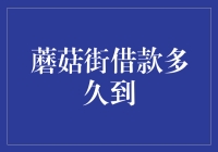 蘑菇街借款多久到？别急，借钱也要讲个煲汤时间