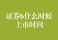 证券B：啥时候上市？谁知道呢！