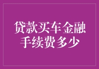 贷款买车金融手续费详解：如何明智选择贷款方案