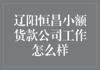 辽阳恒昌小额贷款公司的工作体验：值得尝试还是避之不及？