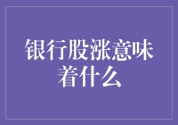 银行股上涨：金融市场释放的信号与影响