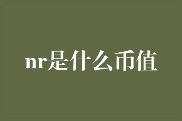 nr是什么币值